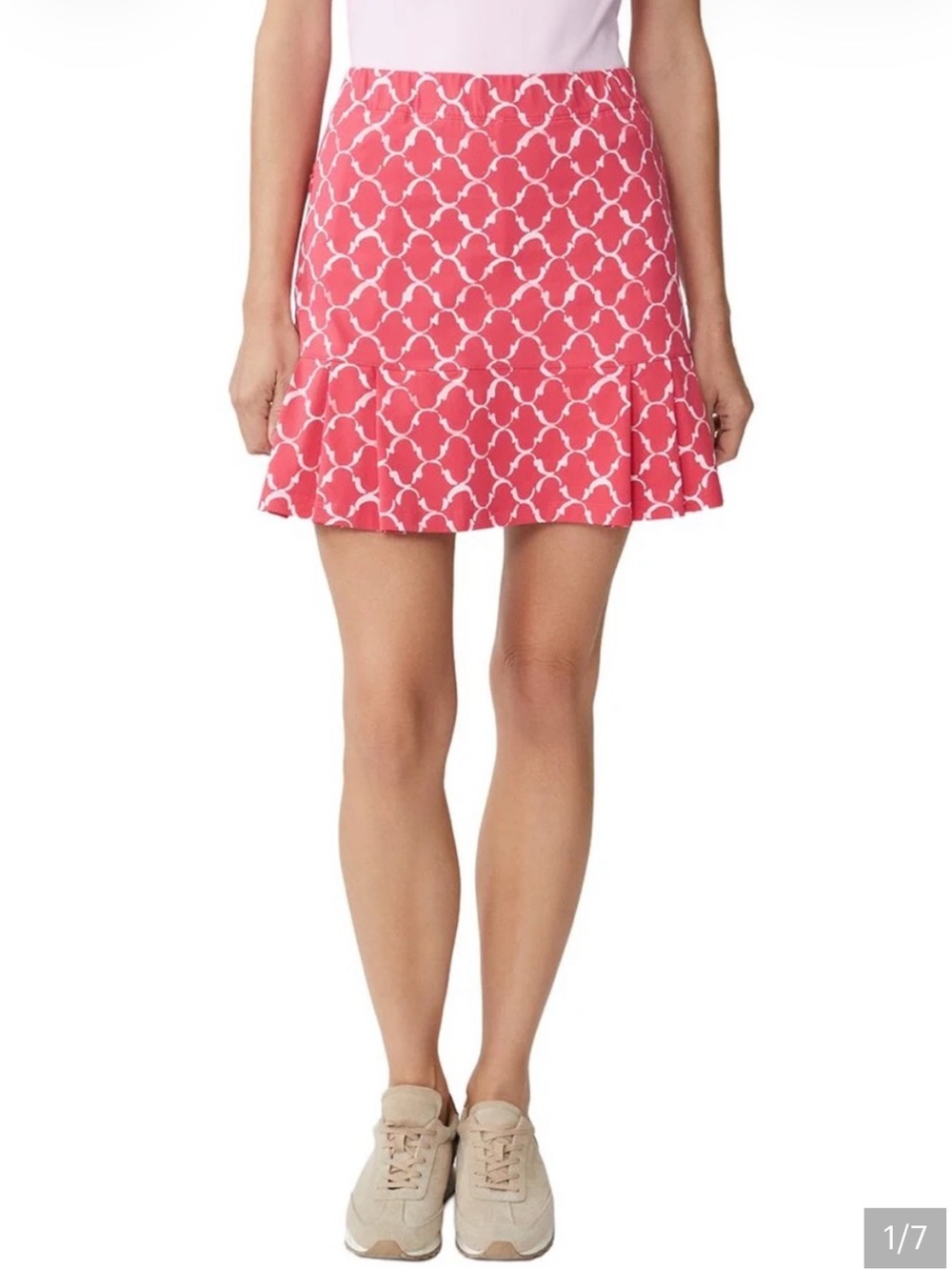 J.McLaughlin Parr Skort Printed Pink & White Small
